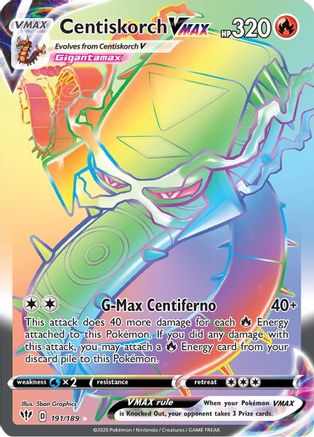 Centiskorch VMAX (Secret) 191/189 - [SWSH03 Darkness Ablaze] Holofoil