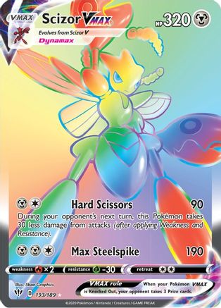 Scizor VMAX (Secret) 193/189 - [SWSH03 Darkness Ablaze] Holofoil