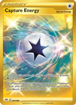 Capture Energy (Secret) 201/189 - [SWSH03 Darkness Ablaze] Holofoil