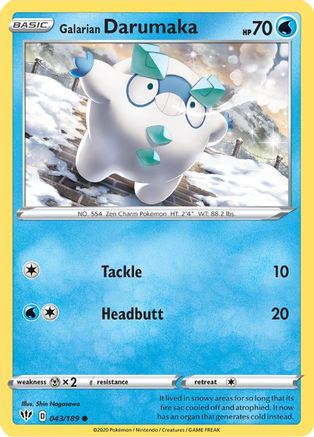 Galarian Darumaka 43/189 - [SWSH03 Darkness Ablaze]