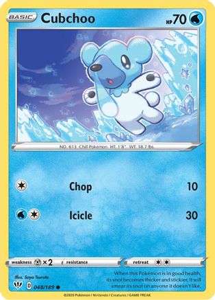 Cubchoo (048/189) [Épée et Bouclier : Ténèbres en feu] 