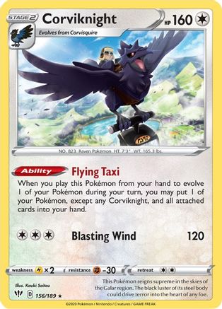 Corviknight 156/189 - [SWSH03 Darkness Ablaze] Holofoil