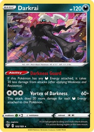 Darkrai 105/189 - [SWSH03 Darkness Ablaze] Holofoil