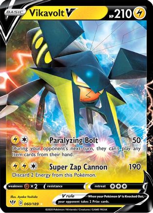 Vikavolt V 60/189 - [SWSH03 Darkness Ablaze] Holofoil