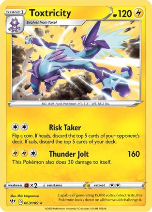 Toxtricity 63/189 - [SWSH03 Darkness Ablaze] Holofoil