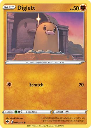 Diglett (084/189) [Épée et bouclier : Ténèbres en feu] 