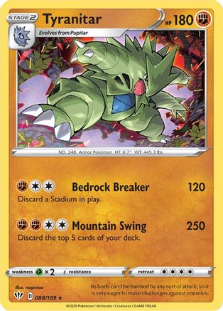 Tyranitar 88/189 - [SWSH03 Darkness Ablaze] Holofoil