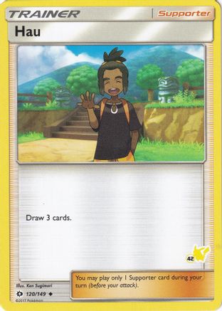 Hau - 120/149 (#42 Pikachu Stamped) - [Battle Academy]
