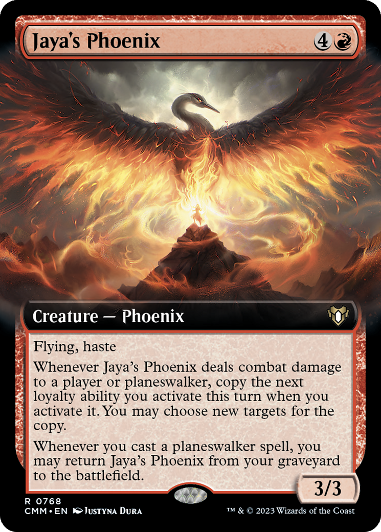 Jaya's Phoenix (CMM-768) - [Commander Masters]: (Extended Art) Foil