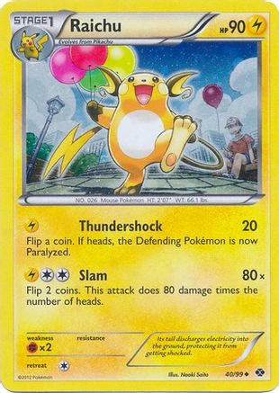 Raichu - 40/99 (Cosmos Holo) - [Blister Exclusives] Holofoil