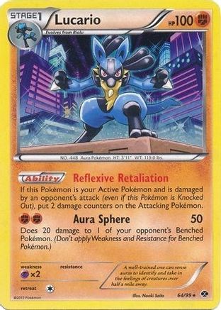 Lucario - 64/99 (Cosmos Holo) - [Blister Exclusives] Holofoil
