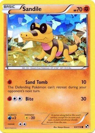 Sandile - 63/114 (Cracked Ice Holo) 63 - [Miscellaneous Cards & Products] Holofoil