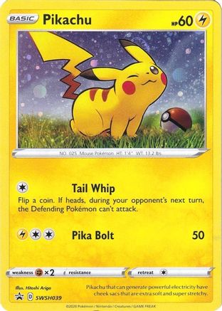 Pikachu (SWSH039) [Épée et Bouclier : Promos Black Star] 