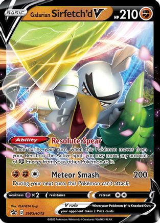 Galarian Sirfetch'd V - SWSH043 SWSH043/307 - [SWSH Sword & Shield Promo Cards] Holofoil