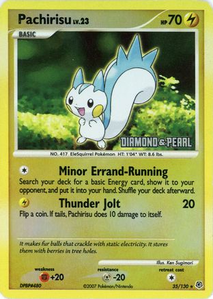Pachirisu - 35/130 [Diamond & Pearl] - [Burger King Promos] Reverse Holofoil