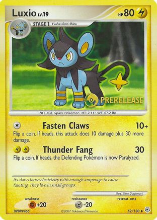 Luxio - 52/130 (Prerelease) - [Nintendo Promos]