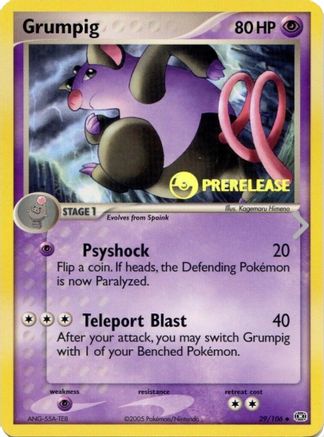 Grumpig - 29/106 (Prerelease) - [Nintendo Promos]