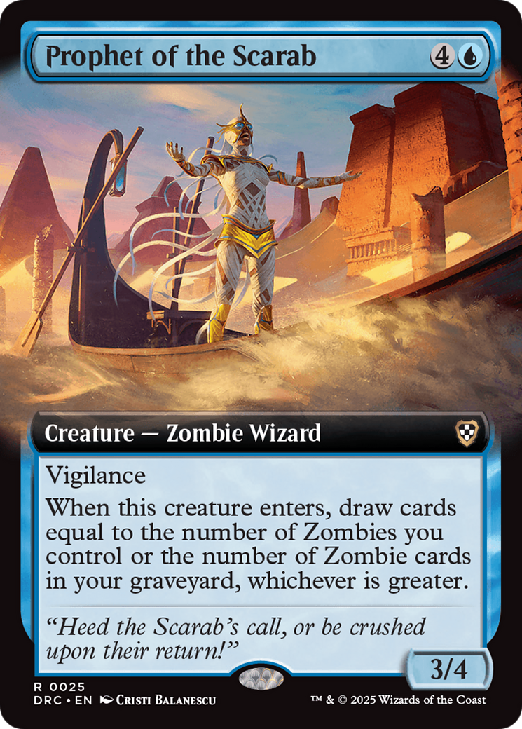 Prophet of the Scarab (DRC-025) - [Commander: Aetherdrift]: (Extended Art)