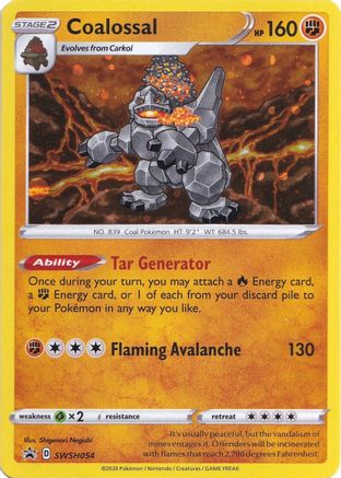 Coalossal - SWSH054 SWSH054/307 - [SWSH Sword & Shield Promo Cards] Holofoil