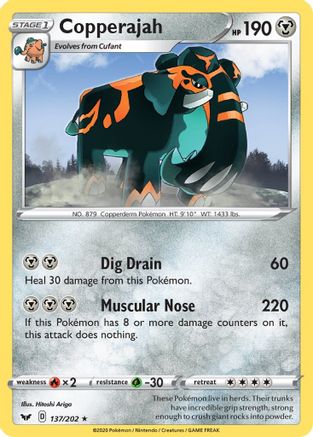 Copperajah (137/202) (Exclusivité GameStop) (Exclusivité Blister) [Épée et Bouclier : Ensemble de Base] 