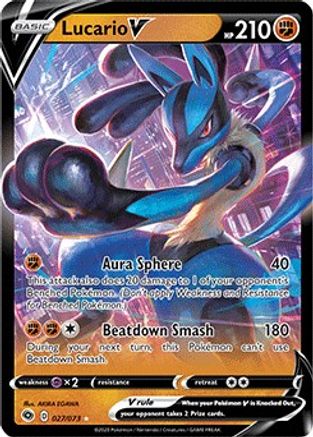 Lucario V (027/073) [Épée et bouclier : la voie du champion] 