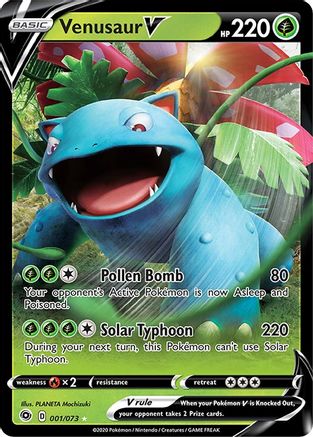 Venusaur V (001/073) [Épée et bouclier : la voie du champion] 