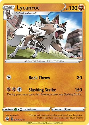 Lycanroc (030/073) [Épée et bouclier : la voie du champion] 