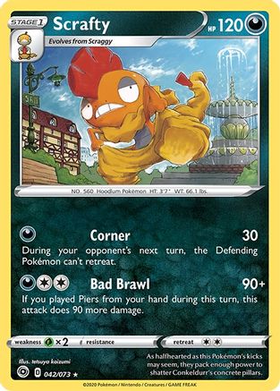 Scrafty (042/073) [Épée et Bouclier : Voie du Champion] 