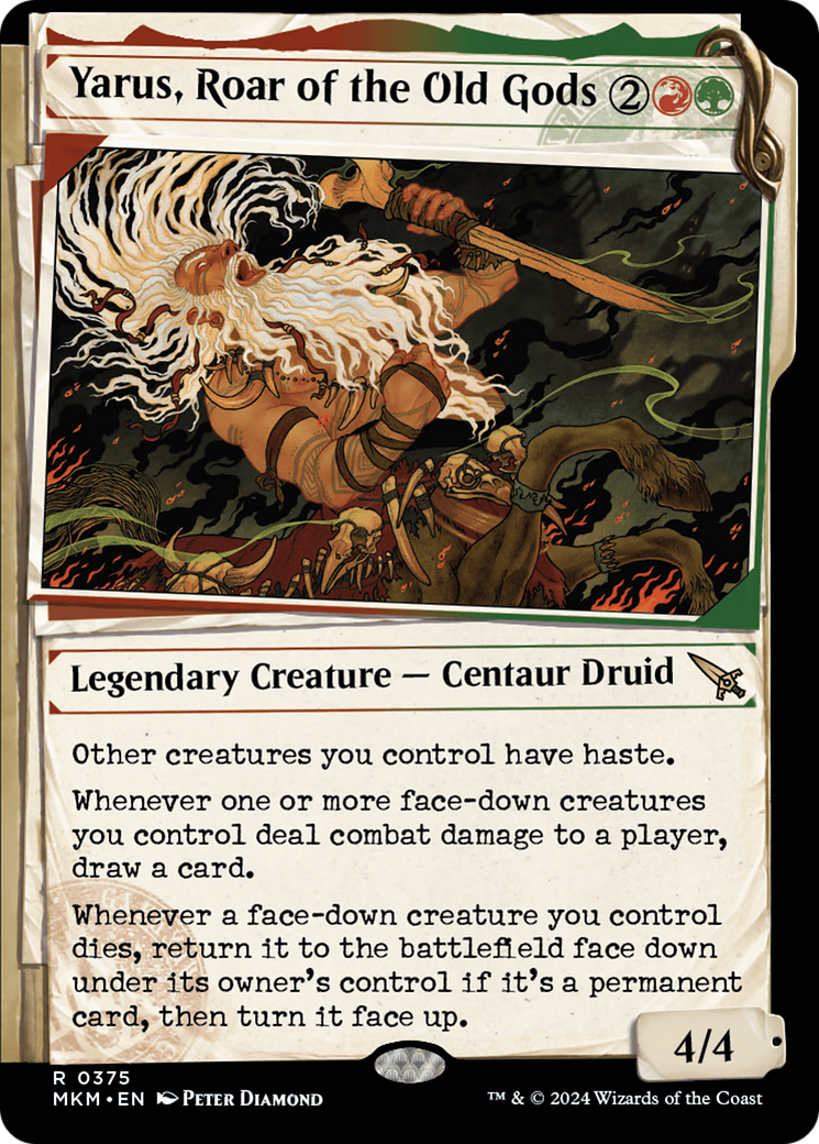 Yarus, Roar of the Old Gods (MKM-375) - [Murders at Karlov Manor]: (Showcase) Foil