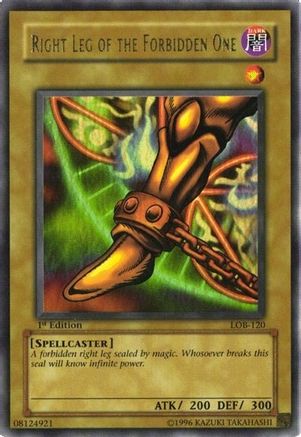 Right Leg of the Forbidden One (LOB-120) - The Legend of Blue Eyes White Dragon Unlimited