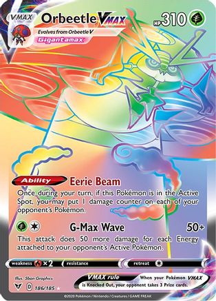 Orbeetle VMAX (Secret) 186/185 - [SWSH04 Vivid Voltage] Holofoil