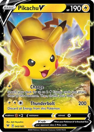 Pikachu V (043/185) [Épée et bouclier : tension vive] 