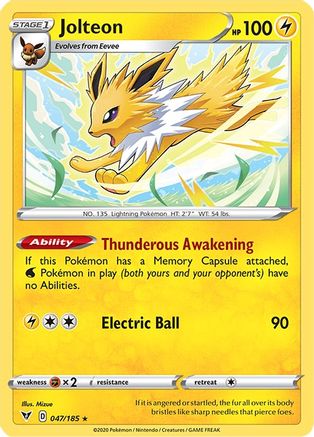 Jolteon (047/185) [Épée et bouclier : tension vive] 