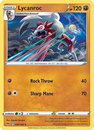 Lycanroc (095/185) [Épée et bouclier : tension vive] 