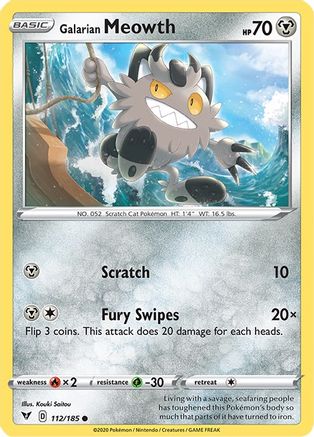 Galarian Meowth 112/185 - [SWSH04 Vivid Voltage]