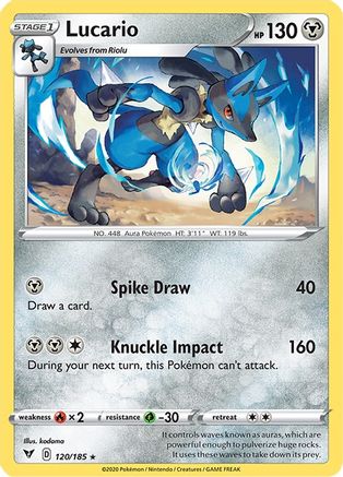 Lucario (120/185) [Épée et bouclier : tension vive] 