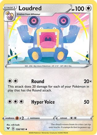 Loudred 136/185 - [SWSH04 Vivid Voltage]