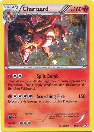 Charizard (19/113) (Cosmos Holo) [Noir et blanc : Trésors légendaires] 