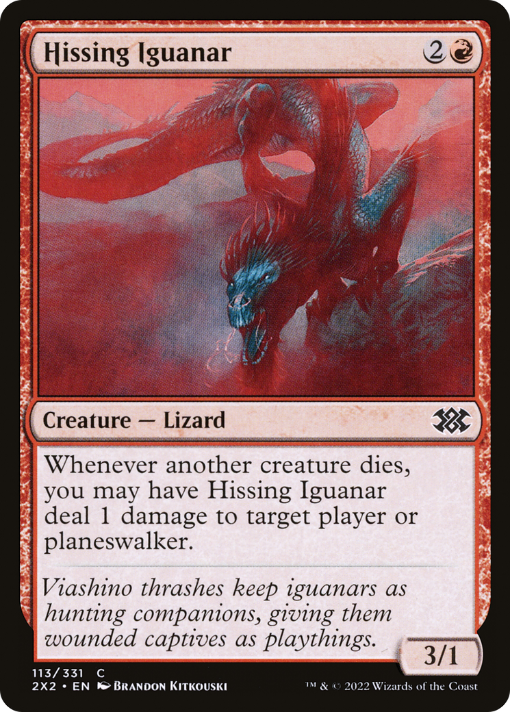 Hissing Iguanar (2X2-113) - [Double Masters 2022] Foil
