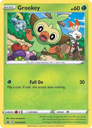 Grookey - SWSH070 SWSH070/307 - [SWSH Sword & Shield Promo Cards] Holofoil