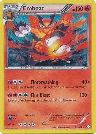 Emboar - 26/149 (Cosmos Holo) - [Blister Exclusives] Holofoil