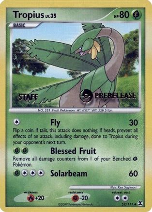 Tropius - 52/111 (Prerelease) [Staff] - [Nintendo Promos]