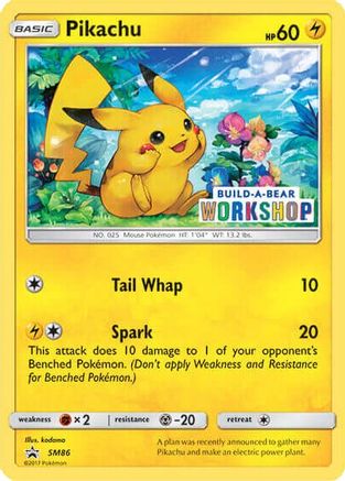 Pikachu - SM86 (Build-A-Bear Workshop Exclusive) SM86 - [Miscellaneous Cards & Products]