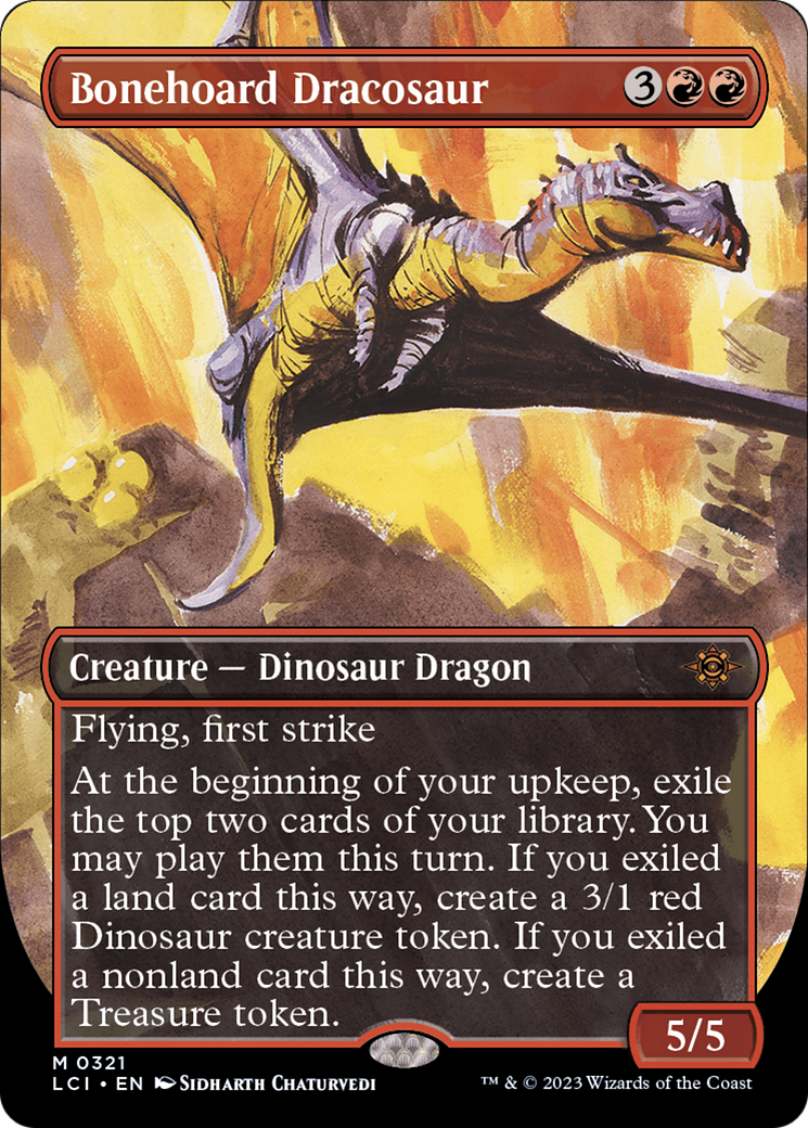 Bonehoard Dracosaur (Borderless) (LCI-321) - [The Lost Caverns of Ixalan] (Borderless)