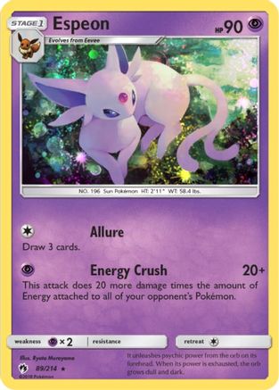 Espeon - 89/214 (Cosmos Holo) 89 - [Blister Exclusives] Holofoil