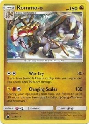Kommo-o (77/111) (Cracked Ice Holo) (Thème Deck exclusif) [Sun &amp; Moon : Crimson Invasion] 