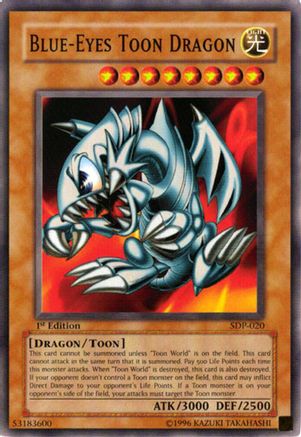 Blue-Eyes Toon Dragon (SDP-020) - Starter Deck: Pegasus 1st Edition