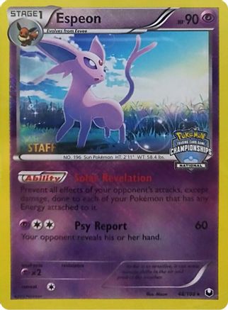 Espeon (48/108) (Personnel promotionnel du championnat national) [Noir et blanc : Dark Explorers] 