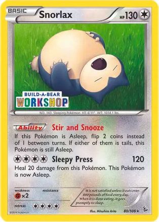Snorlax - 80/106 (Build-a-Bear Workshop Exclusive) 80 - [Miscellaneous Cards & Products]