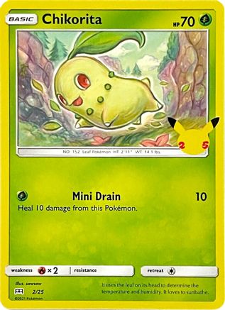 Chikorita - 2/25 2/25 - [McDonalds 25th Anniversary Promos]